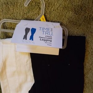 White and black leggings